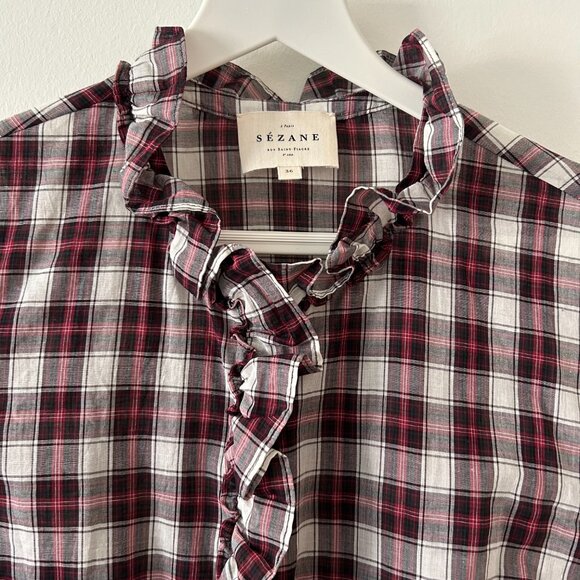 Sezane Cotton Solange Shirt Blouse - Picture 3 of 10